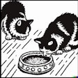 Dall·e 2023 06 14 08 37 12 Woodcut Of Cats Eating From Bowl