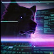 Dall·e 2023 05 18 13 55 58 Synthwave Art Of Dog Using Computer In The Future
