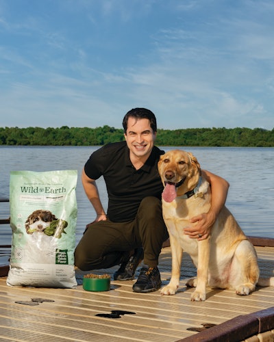 According to CEO Ryan Bethencourt (here with Labrador Retriever Forrest), Wild Earth’s aim is to use science and innovation to create cruelty-free dog food that meets nutritional goals without the need for animal-sourced ingredients.