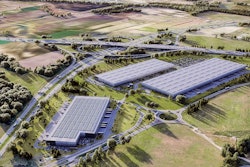 Aerial view of the Aerozone Park in Üllő, Hungary, where the plant will be built.