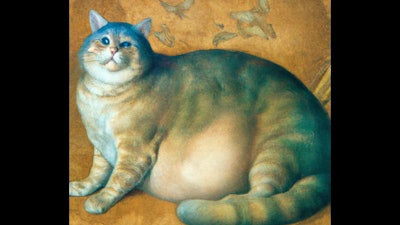 Dall·e Botticelli Painting Of Obese Cat