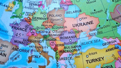 Eastern Europe On Globe The Digital Way