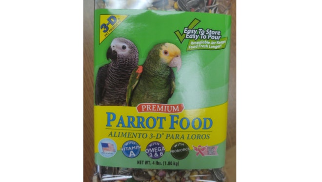 3d premium parrot food clearance
