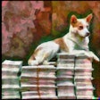 Dalle 2023 05 09 11 59 45 Impressionist Painting Of Dog Sitting On Pile Of Money