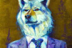 Dall·e 2024 02 08 08 37 37 Impressionist Oil Painting Of Wolf In Business Suit