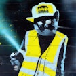 Dall·e 2024 02 26 10 40 13 Spray Paint Graffiti Painting By Banksy Of Cat Dressed As Construction Worker