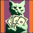 Dall·e 2024 02 27 13 11 17 Andy Warhol Painting Of A Cat Holding A Stack Of Dollar Bills