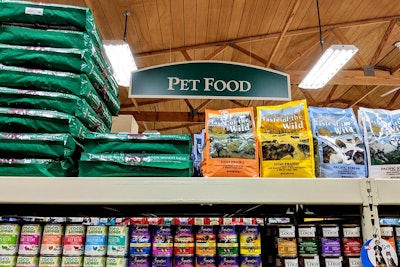 Pet Food Sign In Store