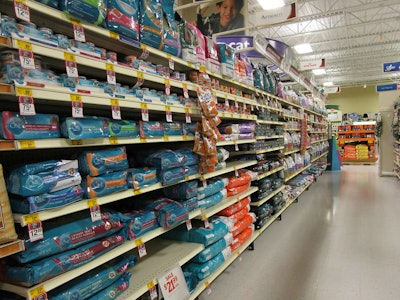 Cat Food Aisle In Pet Food Store