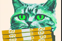 Dall·e 2024 02 27 13 11 13 Andy Warhol Painting Of A Cat Holding A Stack Of Dollar Bills