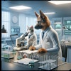 Dall·e 2024 05 15 11 57 06 A Realistic Cgi Image Of A Dog And A Cat Working Together As Scientists In A Modern Laboratory The Lab Is Equipped With Advanced Scientific Equipment