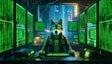 Dall·e 2024 05 21 06 51 15 A Cyberpunk Cgi Image Of An Anthropomorphic Dog Sitting At A Bank Of Computer Screens In A Dystopian Future The Dog Is Wearing Futuristic Clothing An