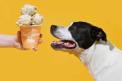 Van Leeuwen and Ollie collaborated to create a signature peanut butter and banana ice cream recipe for dogs.