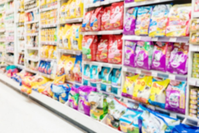 Pet Food In Store Blur