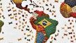 Dall·e 2024 06 27 06 33 29 A Map Of Latin America Made With Dog Kibble Arranged Like A Mosaic The Different Countries Are Outlined And Distinguishable By Variations In Kibble C