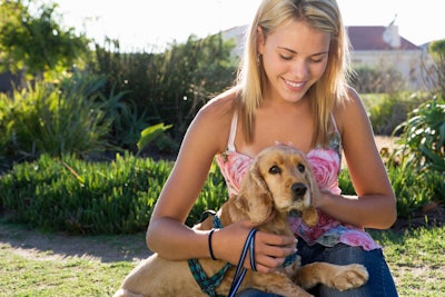 It Stock Free Young Pet Owner With Dog 2397699