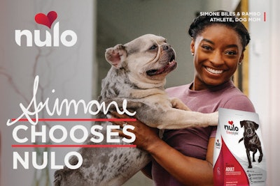Nulo launched the 'Fuel Incredible' campaign with gold medalist gymnast Simone Biles and her French Bulldogs