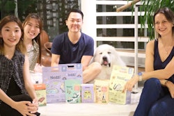 (Left to right) Ke Yee Yap, founder of Notti Pet Food, Amanda Cham, associate director, 500 Global, Joel Neoh, partner, First Move and Audra Pakalnyte, partner, First Move.