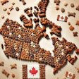 Dall·e 2024 08 01 11 51 44 Create A Detailed Map Of Canada Made Entirely Out Of Pet Food Kibble The Map Should Clearly Represent The Outline Of Canada's Provinces And Territori