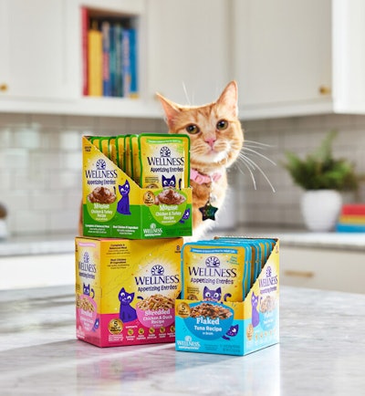 New Wellness Appetizing Entrées offer hydration for felines this summer.