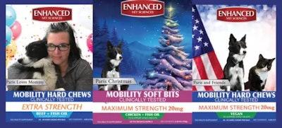 EVS now allows pet parents to upload their pet’s picture into a themed template to personalize their pet's supplement package.
