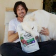 Ian Somerhalder and his white shepherd, Sequoia.