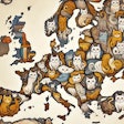 Dall·e 2024 07 29 11 50 44 A Fanciful Map Of Europe Made Up Of Artistically Drawn Cats, With Each Country Represented By A Unique Cat In Different Poses, Sizes, And Colors The