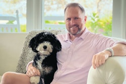 Top Shelf Dog CEO and co-founder Chip Bergstrom, here with his Mini Bernedoodle Kali, wanted to provide dog owners with all the benefits of fresh food with the addition of shelf-stable convenience.