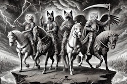 Dall·e 2025 01 20 09 29 56 A Dramatic And Artistic Depiction Of An Apocalyptic Landscape With Stormy, Swirling Dark Clouds, Flashes Of Lightning, And A Barren Earth Below The S