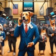 Dall·e 2024 05 10 09 58 54 A Realistic Oil Painting Depicting Dogs As Stock Brokers On The New York Stock Exchange Floor The Scene Is Bustling With Energy, Featuring Various Br