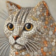 Dall·e 2025 02 06 10 24 19 A Detailed Mosaic Of A Cat Created Entirely From Various Coins The Coins Vary In Size, Color, And Origin, Forming An Intricate Feline Shape With Real