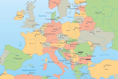 Flavijus Dreamstime com Europe Labeled Map Close Up Marked