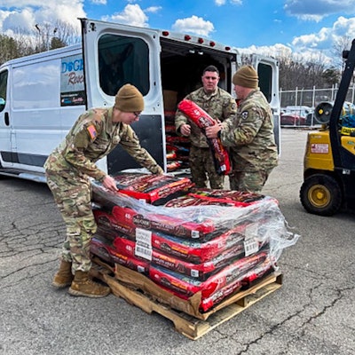 Purina has donated more than 80 tons of dog and cat food from its US-based manufacturing facilities in Iowa, New York and Pennsylvania.