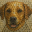A Mosaic Of A Labrador Retriever Made From Indian Coins