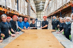 United Petfood donated portions of the record-breaking biscuit to shelters and employees’ pets.