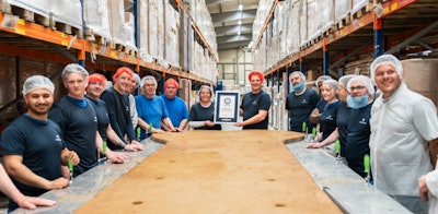 United Petfood donated portions of the record-breaking biscuit to shelters and employees’ pets.