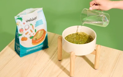 Petaluma's new plant-based dehydrated dog food offers a shelf-stable, just-add-water option for fresh, balanced nutrition.