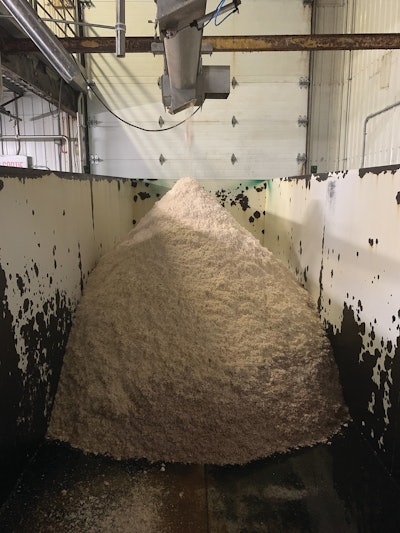 Collection of eggshells at an egg processor– going from waste to wealth.