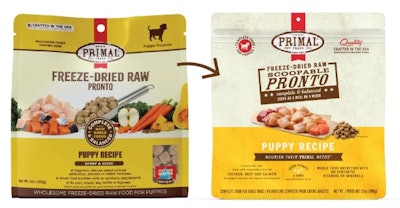 Primal Pet Foods has unified its design system so that customers can find things like their chosen proteins across the totality of the company’s product lines.