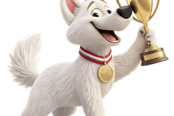 Illustrated Dog With Trophy Olenchic Pixabay