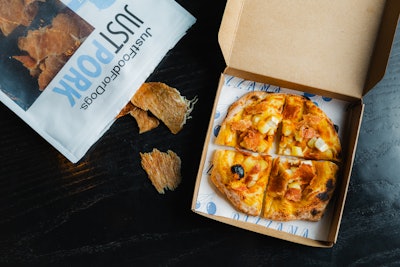 JustFoodForDogs and Pizzana have partnered to launch Pup Pizza, the original fresh pizza for dogs, which is topped with the company's Pork Treats as a pepperoni substitute.