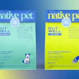Two Native Pet supplement packages for dog gut health and weight management