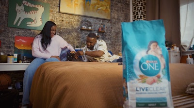 Purina ONE's new 'LiveClear, Love Clear' campaign addressing relationship challenges caused by cat allergen sensitivities.