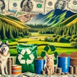 Dall·e 2024 05 21 06 51 15 A Cyberpunk Cgi Image Of An Anthropomorphic Dog Sitting At A Bank Of Computer Screens In A Dystopian Future The Dog Is Wearing Futuristic Clothing An