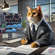 Dall·e 2024 11 26 09 14 51 A Realistic Cgi Image Of A Cat Dressed As A Stock Broker The Cat Is Wearing A Tailored Business Suit With A Tie, Sitting At A Modern Desk Surrounded