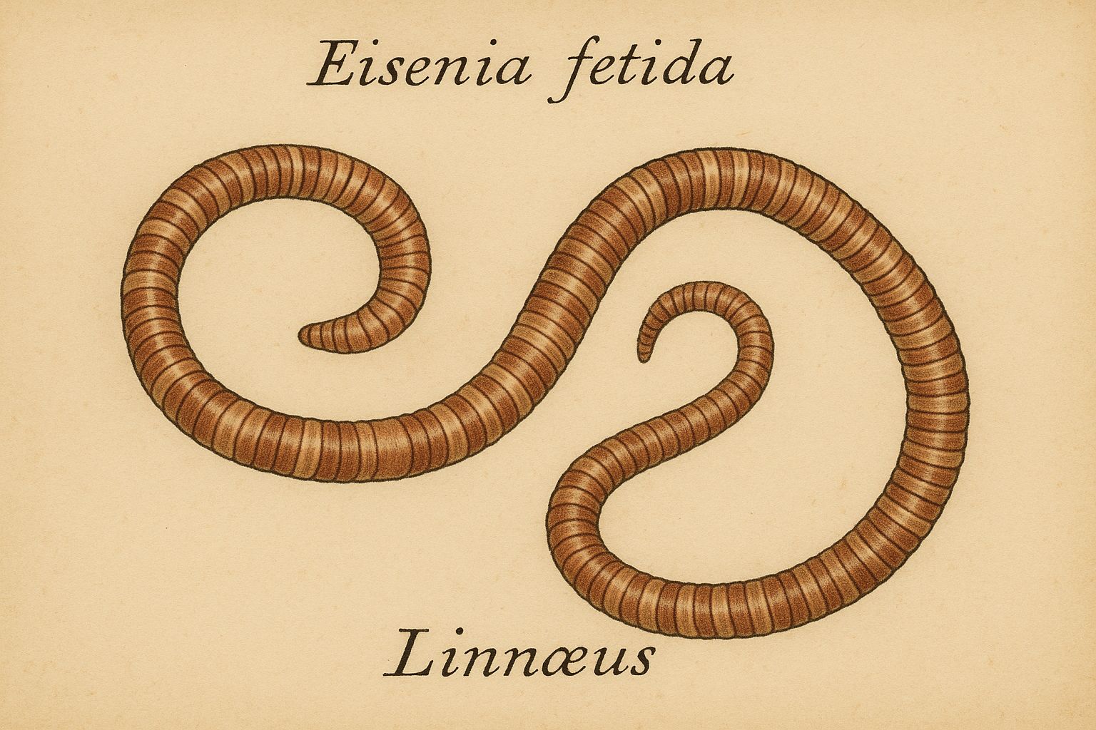 Drawing By Linneus Describing The Tiger Worm