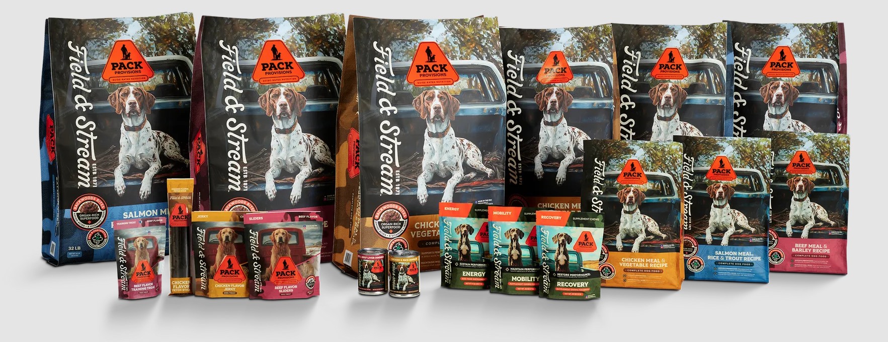 Pack Provisions, a new family of dog food products designed for outdoor enthusiasts and their canine companions, will be available at Tractor Supply beginning in November.