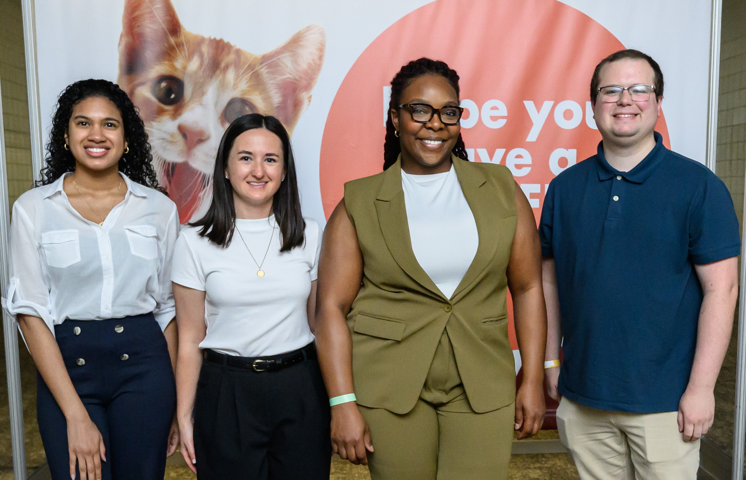 Last year's First For Forum Ambassadors (left to right): Aneesa Bahman with Blue Buffalo; Brianne Dowdall with Ollie Pets; Leah Scott with Earth Animal Ventures; and Quentin Jensen with Targeted Pet Treats.
