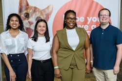 Last year's First For Forum Ambassadors (left to right): Aneesa Bahman with Blue Buffalo; Brianne Dowdall with Ollie Pets; Leah Scott with Earth Animal Ventures; and Quentin Jensen with Targeted Pet Treats.