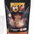 The recall involves certain Puppy Love and Puppy World brand raw pet treat products sold in various bag sizes between February and October 2025.